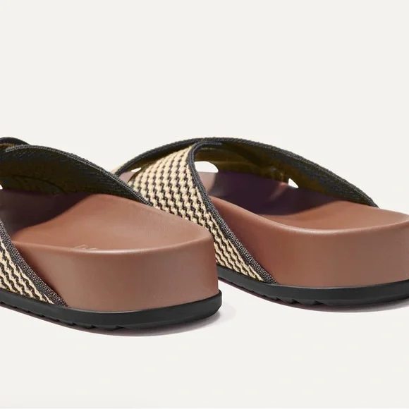 Rothy's Black and Tan Striped Sandals - Picture 4 of 5